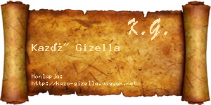 Kazó Gizella névjegykártya