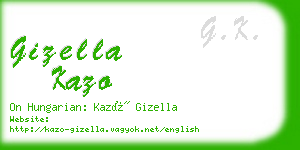 gizella kazo business card